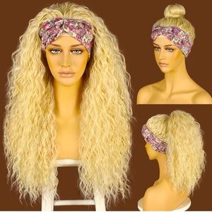 Brand new headband wig 24 inches human blend soft hair